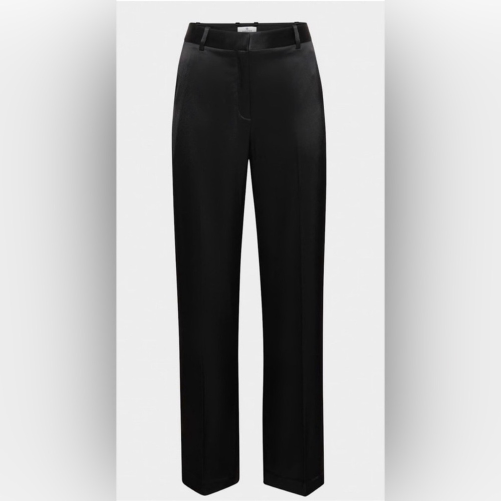 Aritzia Agency Black Satin Pant 6